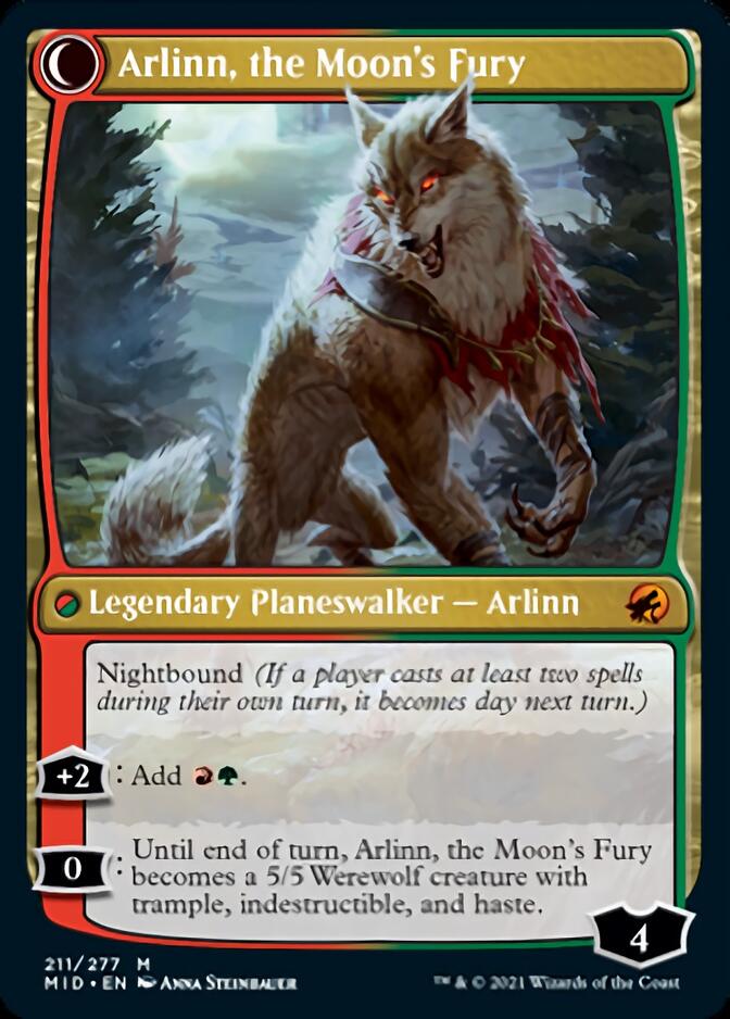 Arlinn, the Pack's Hope // Arlinn, the Moon's Fury [Innistrad: Midnight Hunt] | Jomio and Rueliete's Cards and Comics