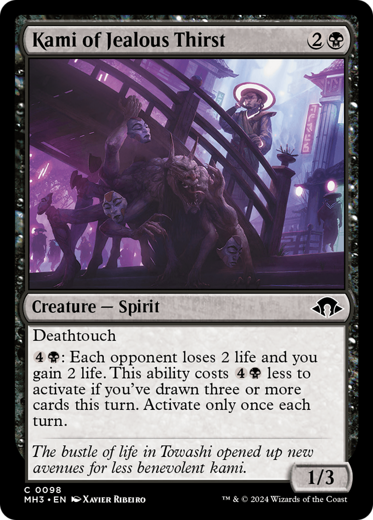 Kami of Jealous Thirst [Modern Horizons 3] | Jomio and Rueliete's Cards and Comics