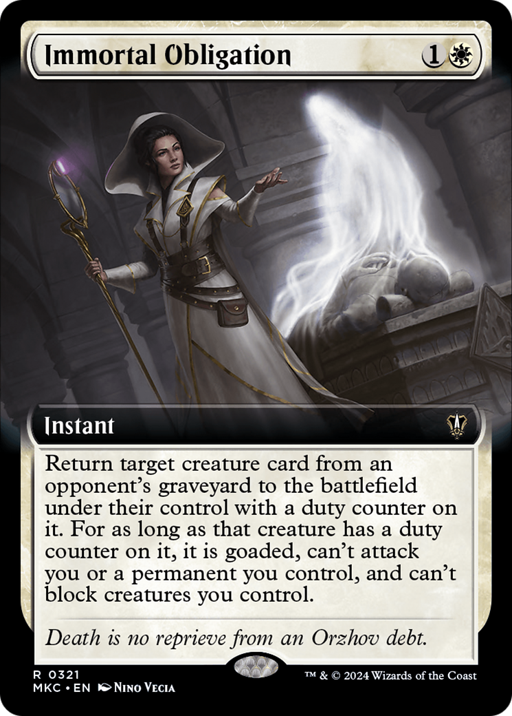 Immortal Obligation (Extended Art) [Murders at Karlov Manor Commander] | Jomio and Rueliete's Cards and Comics
