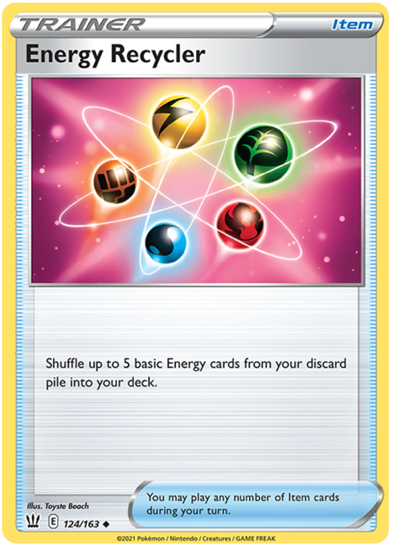 Energy Recycler (124/163) [Sword & Shield: Battle Styles] | Jomio and Rueliete's Cards and Comics