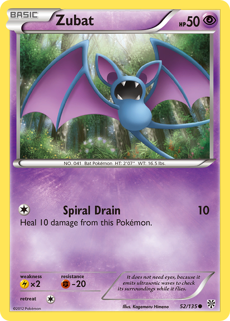 Zubat (52/135) [Black & White: Plasma Storm] | Jomio and Rueliete's Cards and Comics