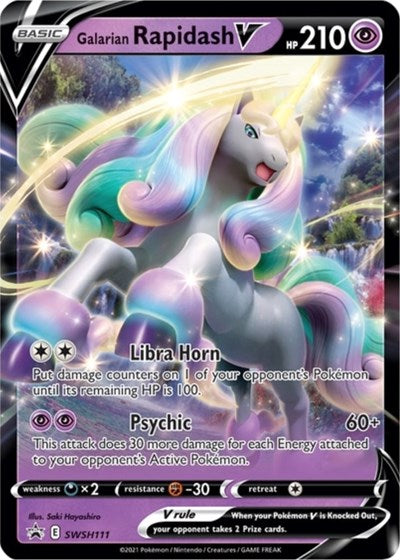 Galarian Rapidash V (SWSH111) [Sword & Shield: Black Star Promos] | Jomio and Rueliete's Cards and Comics