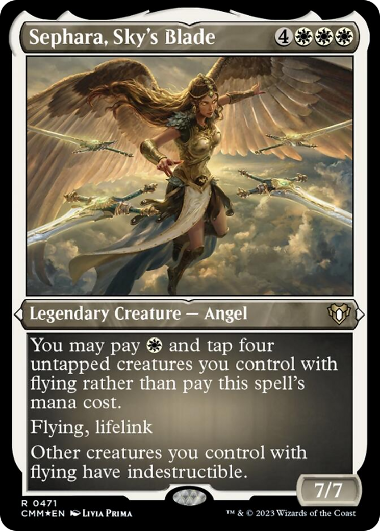 Sephara, Sky's Blade (Foil Etched) [Commander Masters] | Jomio and Rueliete's Cards and Comics