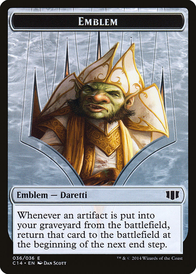 Daretti, Scrap Savant Emblem // Tuktuk the Returned Double-Sided Token [Commander 2014 Tokens] | Jomio and Rueliete's Cards and Comics