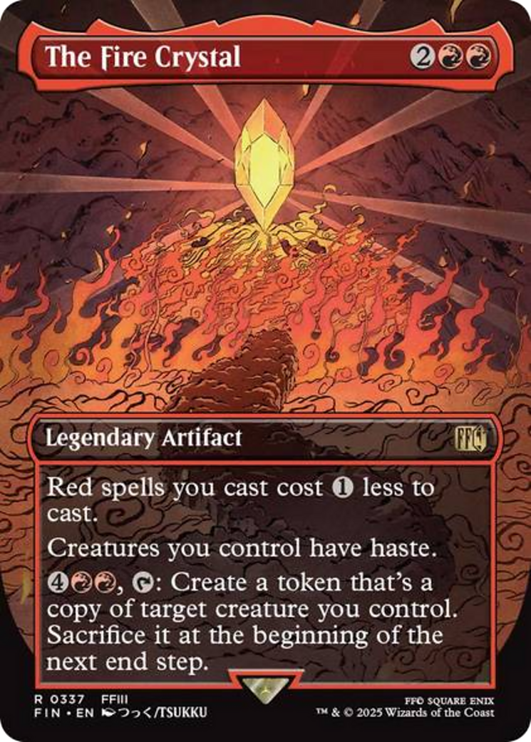 The Fire Crystal (Borderless) [FINAL FANTASY] | Jomio and Rueliete's Cards and Comics