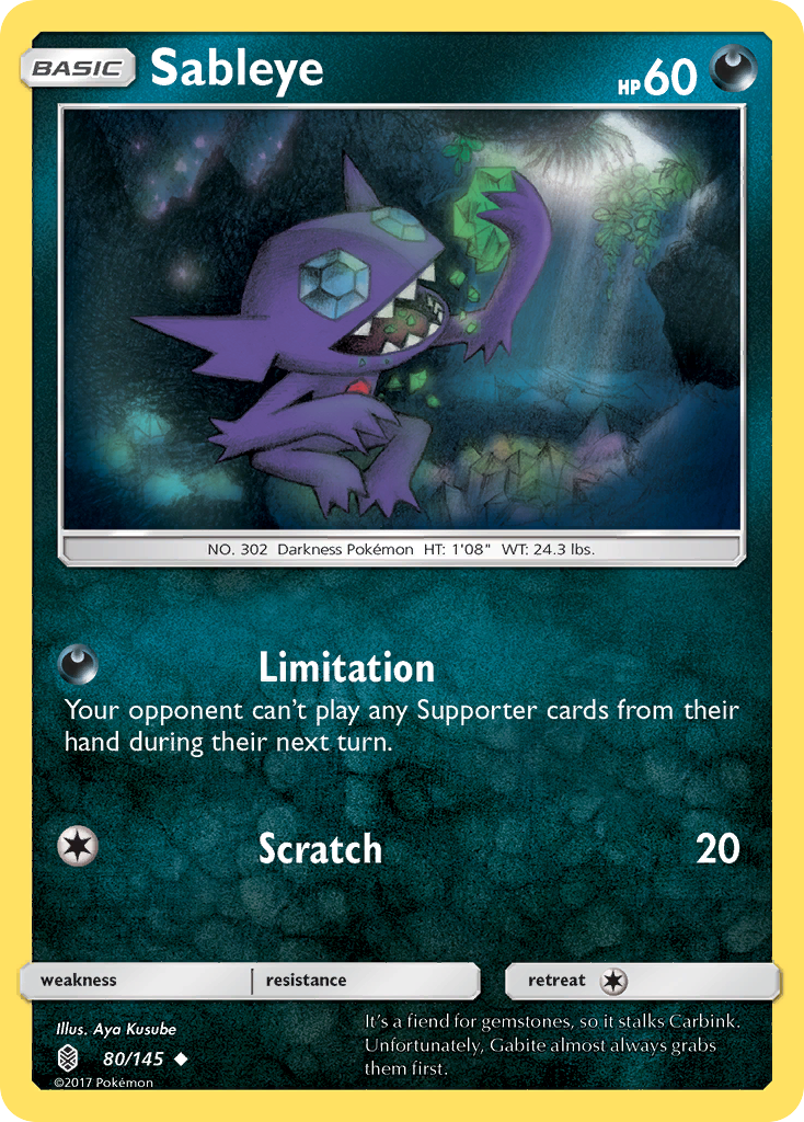 Sableye (80/145) [Sun & Moon: Guardians Rising] | Jomio and Rueliete's Cards and Comics