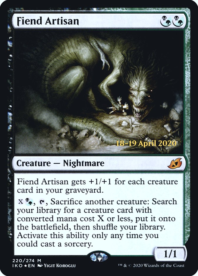 Fiend Artisan [Ikoria: Lair of Behemoths Prerelease Promos] | Jomio and Rueliete's Cards and Comics