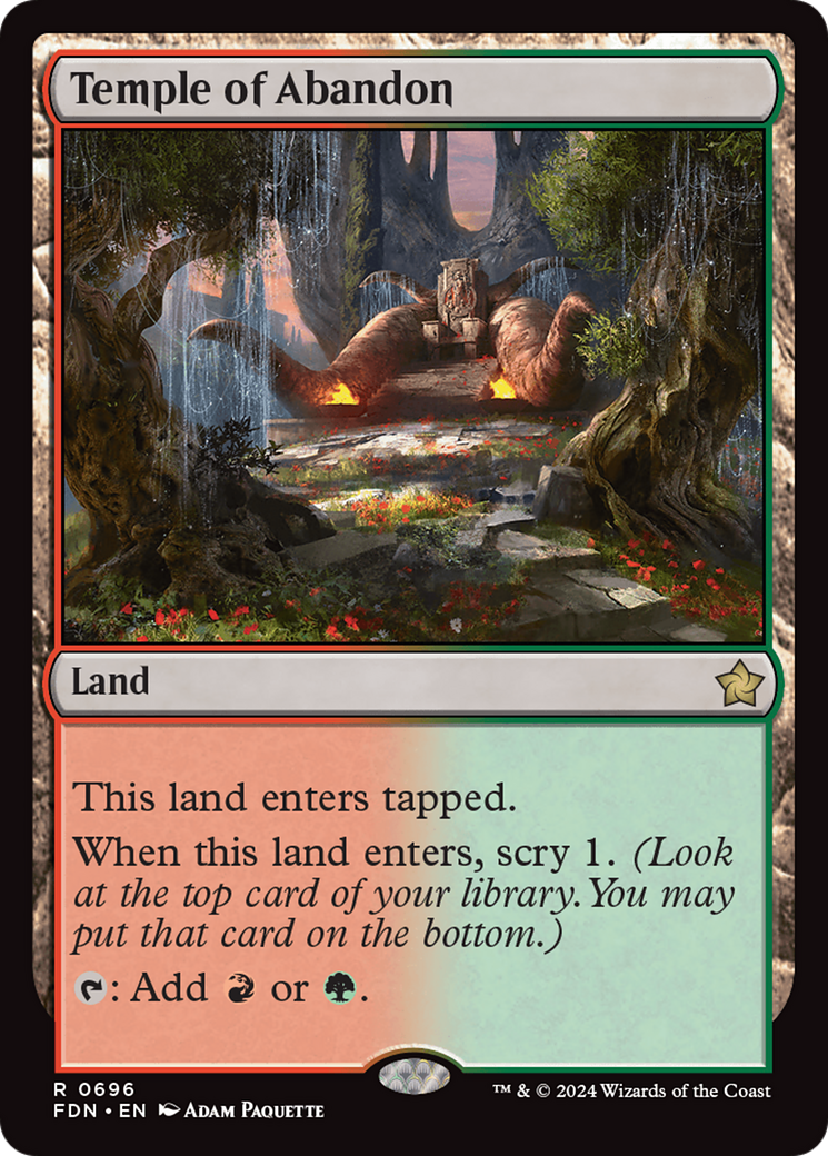 Temple of Abandon [Foundations] | Jomio and Rueliete's Cards and Comics