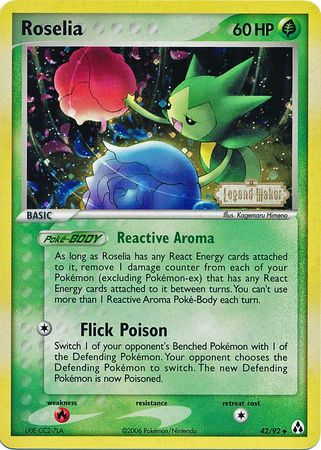 Roselia (42/92) (Stamped) [EX: Legend Maker] | Jomio and Rueliete's Cards and Comics
