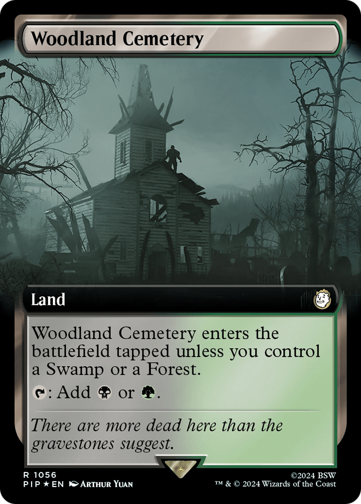 Woodland Cemetery (Extended Art) (Surge Foil) [Fallout] | Jomio and Rueliete's Cards and Comics
