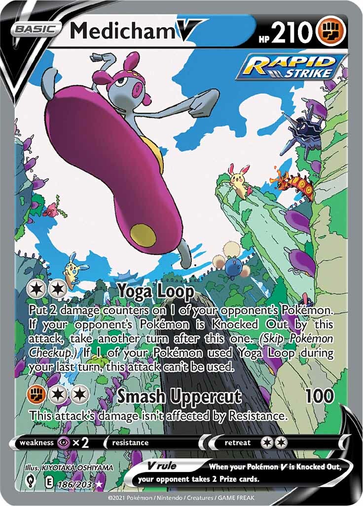 Medicham V (186/203) [Sword & Shield: Evolving Skies] | Jomio and Rueliete's Cards and Comics