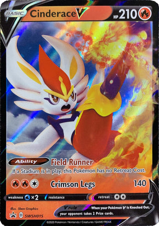 Cinderace V (SWSH015) [Sword & Shield: Black Star Promos] | Jomio and Rueliete's Cards and Comics