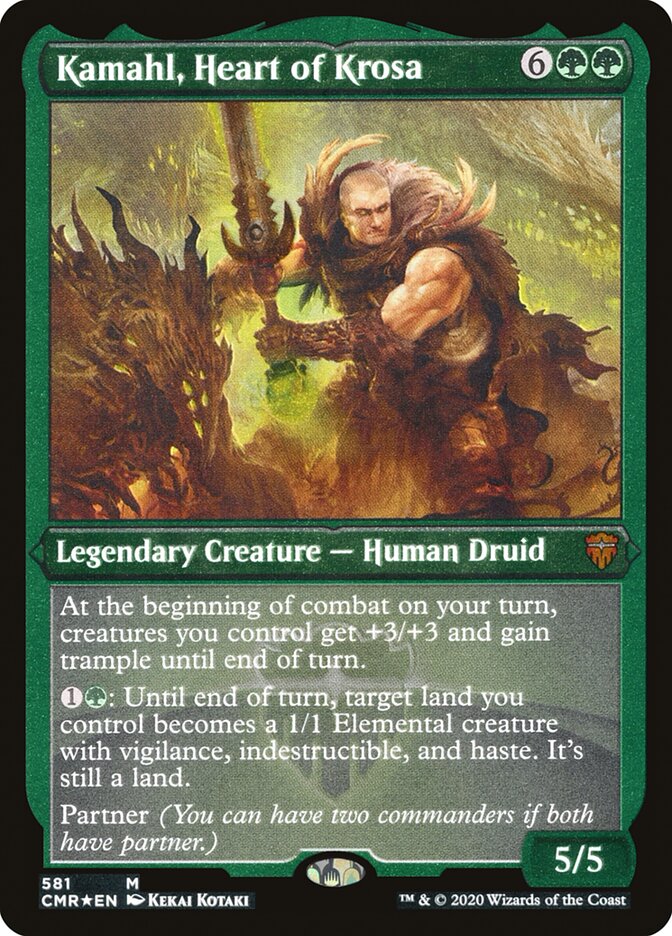 Kamahl, Heart of Krosa (Etched) [Commander Legends] | Jomio and Rueliete's Cards and Comics