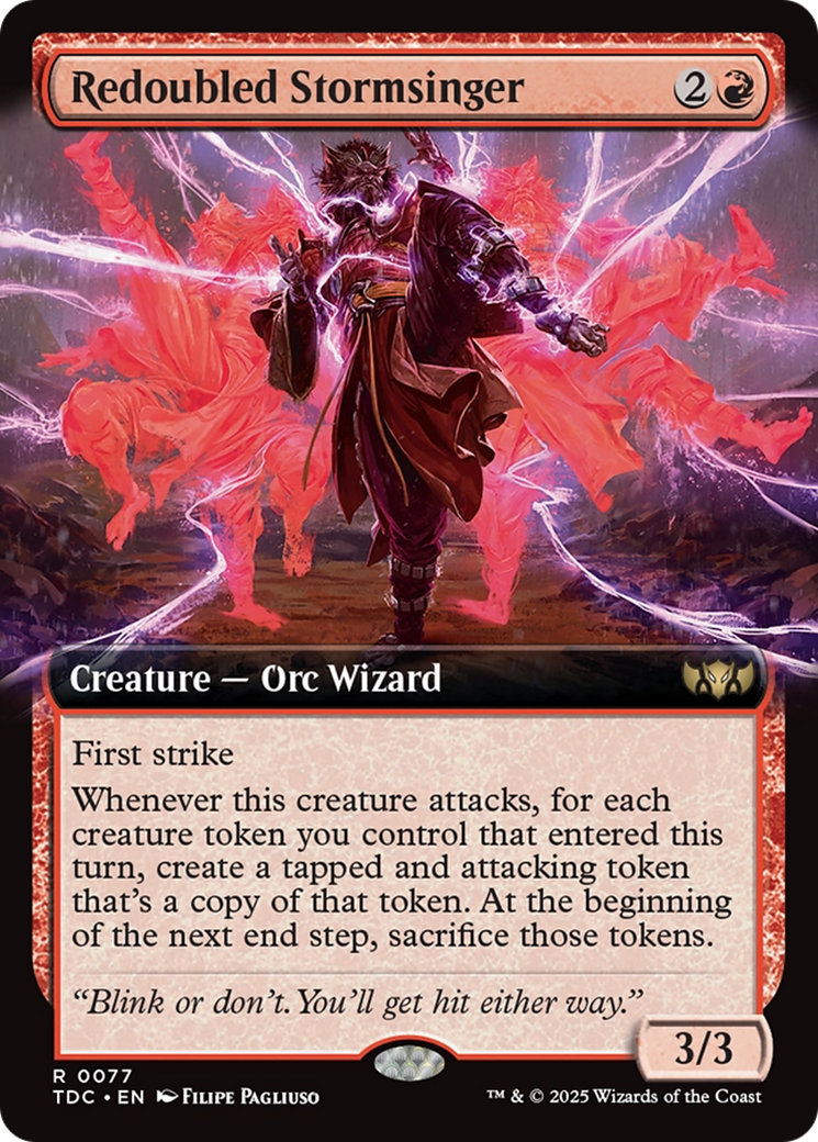 Redoubled Stormsinger (Extended Art) [Tarkir: Dragonstorm Commander] | Jomio and Rueliete's Cards and Comics