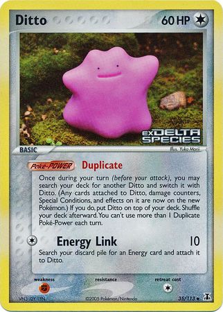 Ditto (35/113) (Stamped) [EX: Delta Species] | Jomio and Rueliete's Cards and Comics