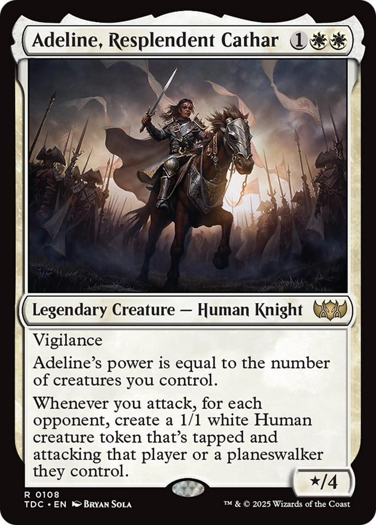 Adeline, Resplendent Cathar [Tarkir: Dragonstorm Commander] | Jomio and Rueliete's Cards and Comics