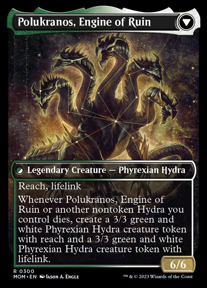 Polukranos Reborn // Polukranos, Engine of Ruin (Showcase Planar Booster Fun) [March of the Machine] | Jomio and Rueliete's Cards and Comics