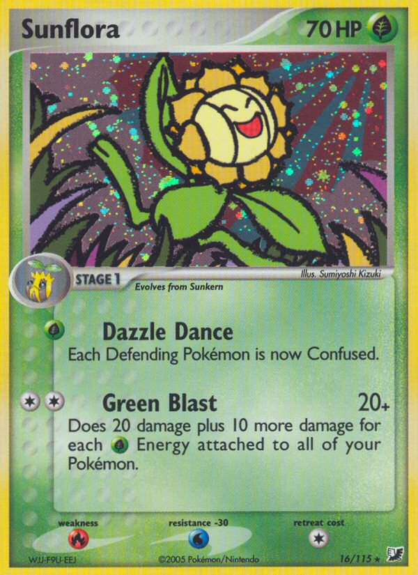 Sunflora (16/115) [EX: Unseen Forces] | Jomio and Rueliete's Cards and Comics