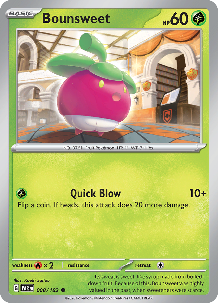 Bounsweet (008/182) [Scarlet & Violet: Paradox Rift] | Jomio and Rueliete's Cards and Comics