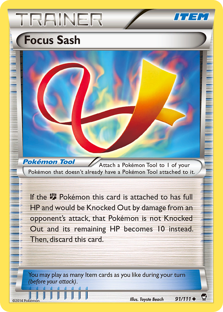 Focus Sash (91/111) [XY: Furious Fists] | Jomio and Rueliete's Cards and Comics