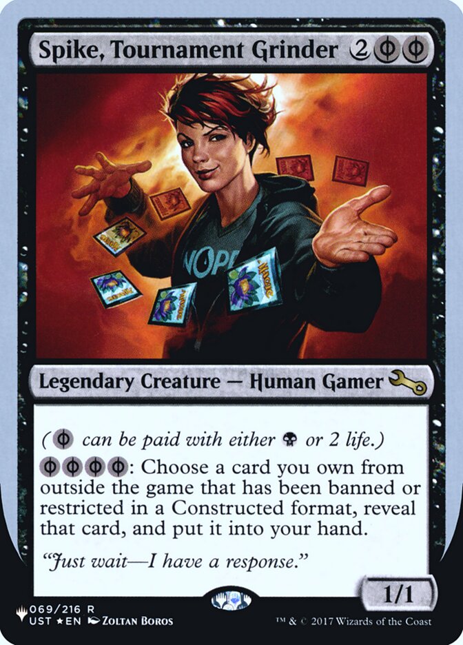 Spike, Tournament Grinder (Unfinity Foil Edition) [The List] | Jomio and Rueliete's Cards and Comics