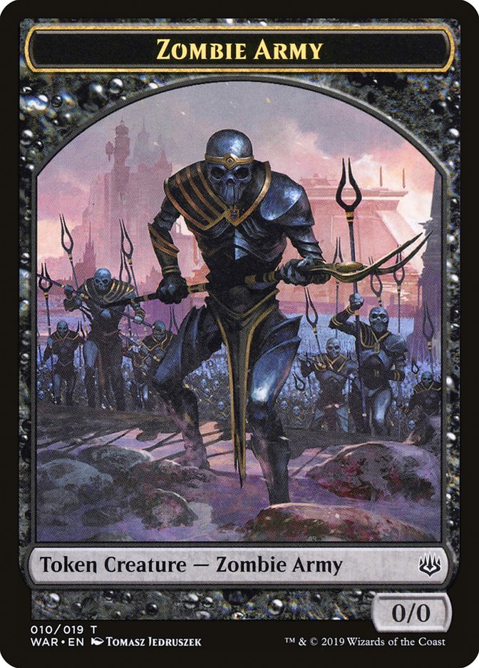 Zombie Army Token (010/019) [War of the Spark Tokens] | Jomio and Rueliete's Cards and Comics