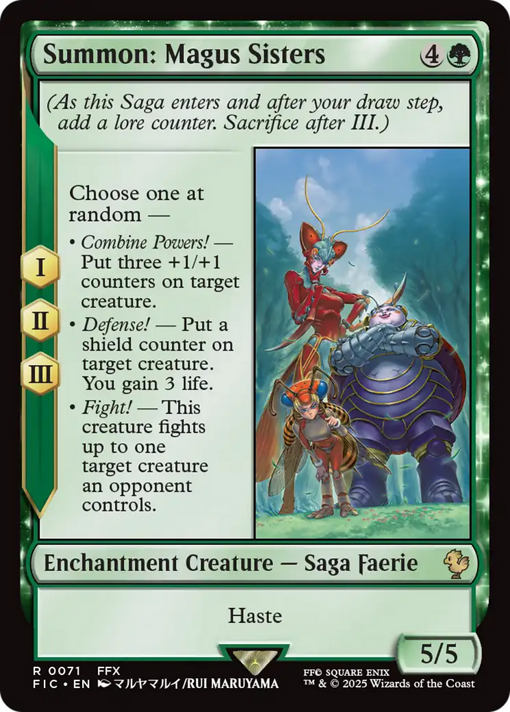 Summon: Magus Sisters [FINAL FANTASY Commander] | Jomio and Rueliete's Cards and Comics