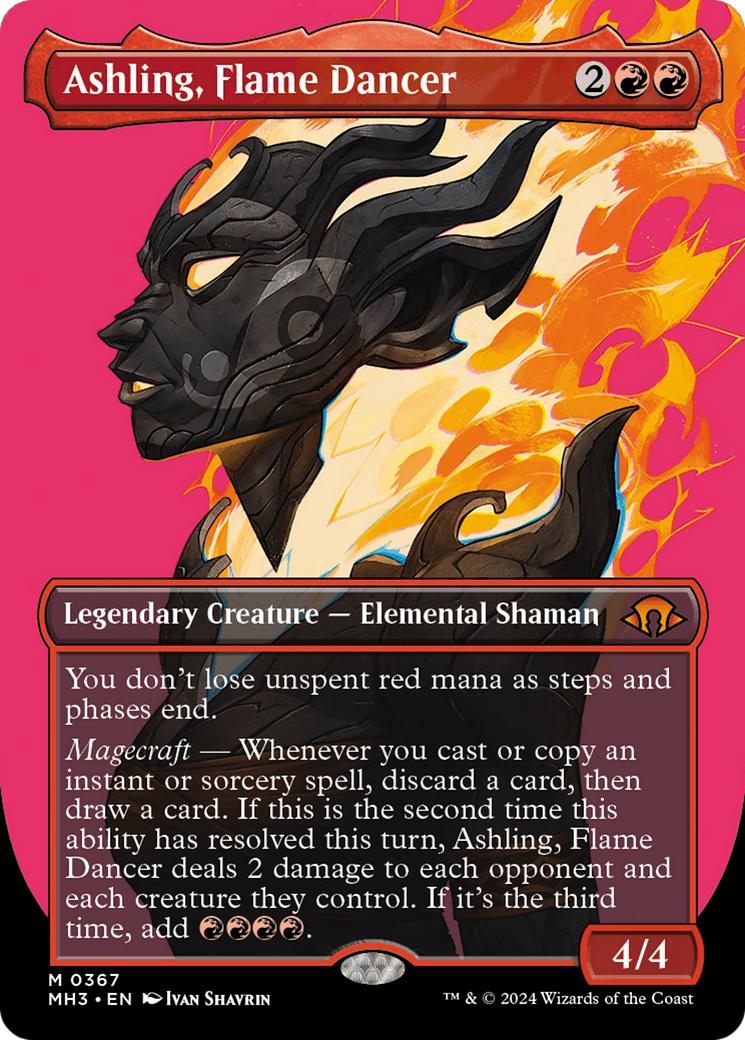 Ashling, Flame Dancer (Borderless) [Modern Horizons 3] | Jomio and Rueliete's Cards and Comics
