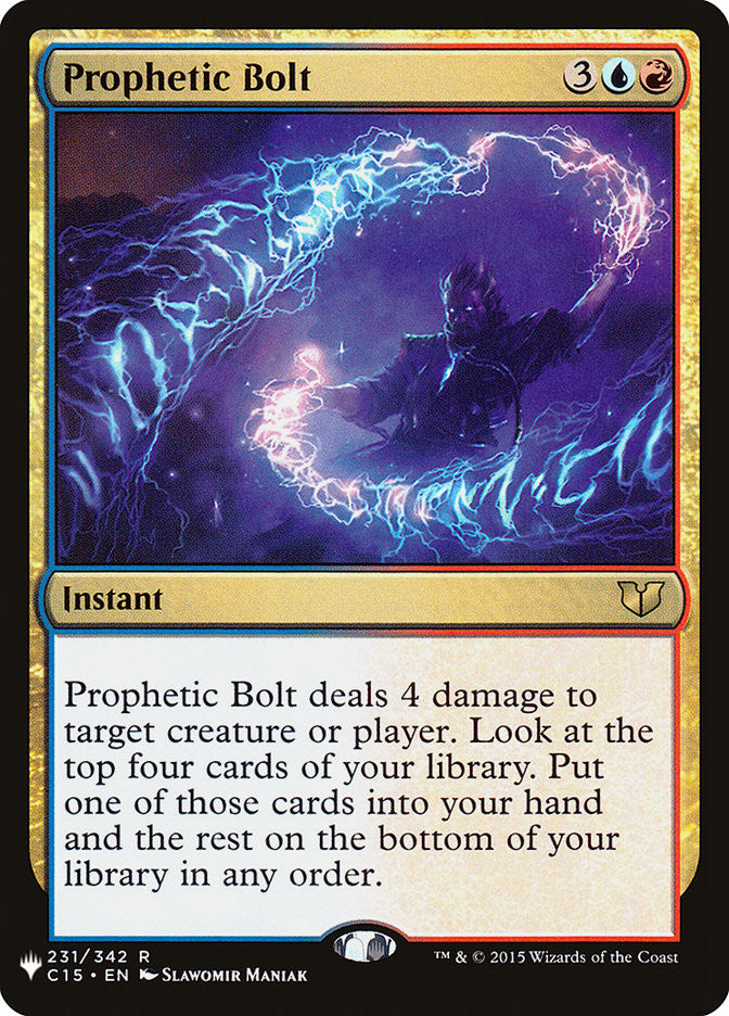 Prophetic Bolt [The List] | Jomio and Rueliete's Cards and Comics