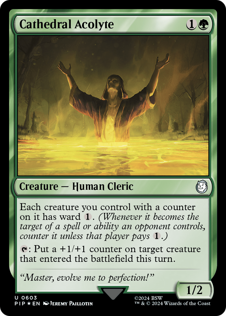 Cathedral Acolyte (Surge Foil) [Fallout] | Jomio and Rueliete's Cards and Comics