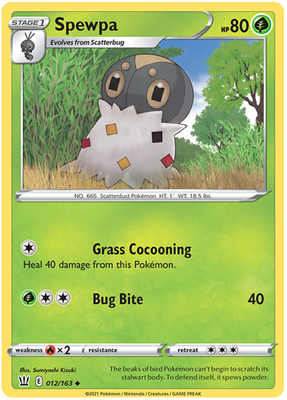 Spewpa (012/163) [Sword & Shield: Battle Styles] | Jomio and Rueliete's Cards and Comics