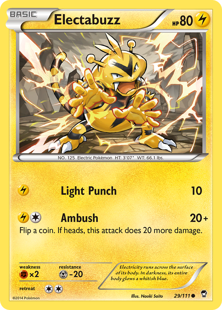 Electabuzz (29/111) [XY: Furious Fists] | Jomio and Rueliete's Cards and Comics