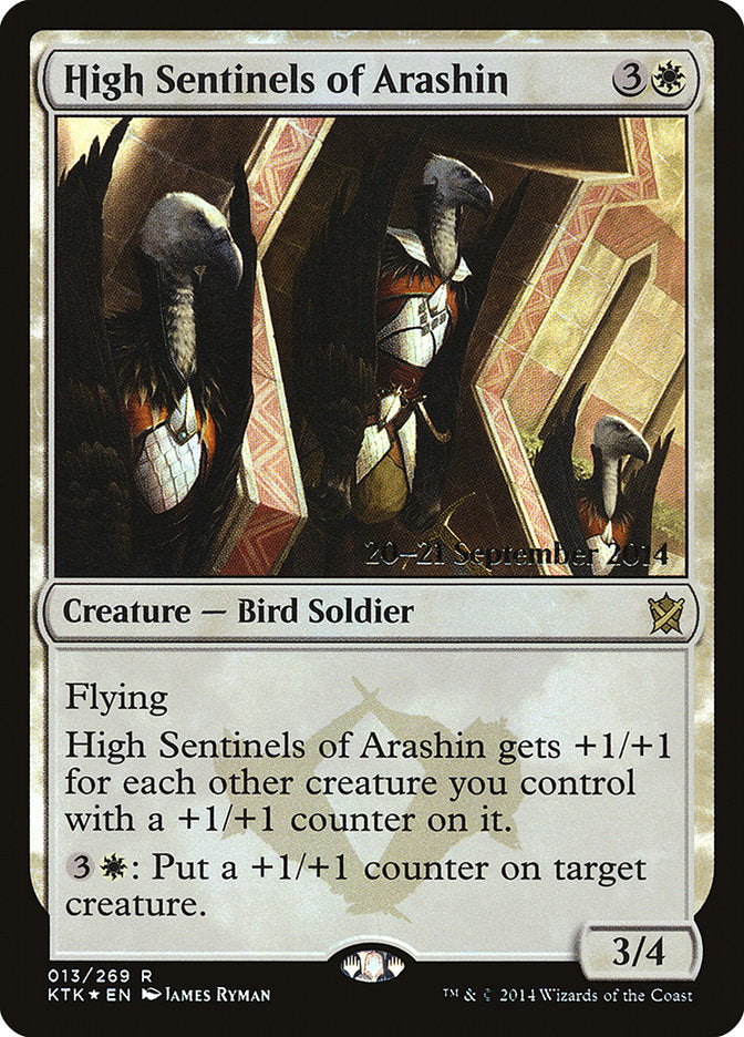 High Sentinels of Arashin [Khans of Tarkir Prerelease Promos] | Jomio and Rueliete's Cards and Comics