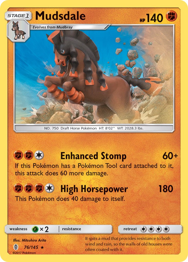 Mudsdale (76/145) (Prerelease Kit Exclusive) (Theme Deck Exclusive) [Sun & Moon: Guardians Rising] | Jomio and Rueliete's Cards and Comics