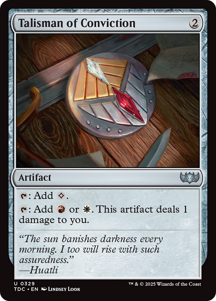Talisman of Conviction [Tarkir: Dragonstorm Commander] | Jomio and Rueliete's Cards and Comics