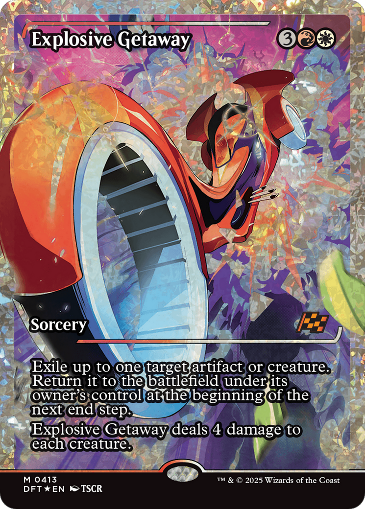Explosive Getaway (Showcase) (Fracture Foil) [Aetherdrift] | Jomio and Rueliete's Cards and Comics