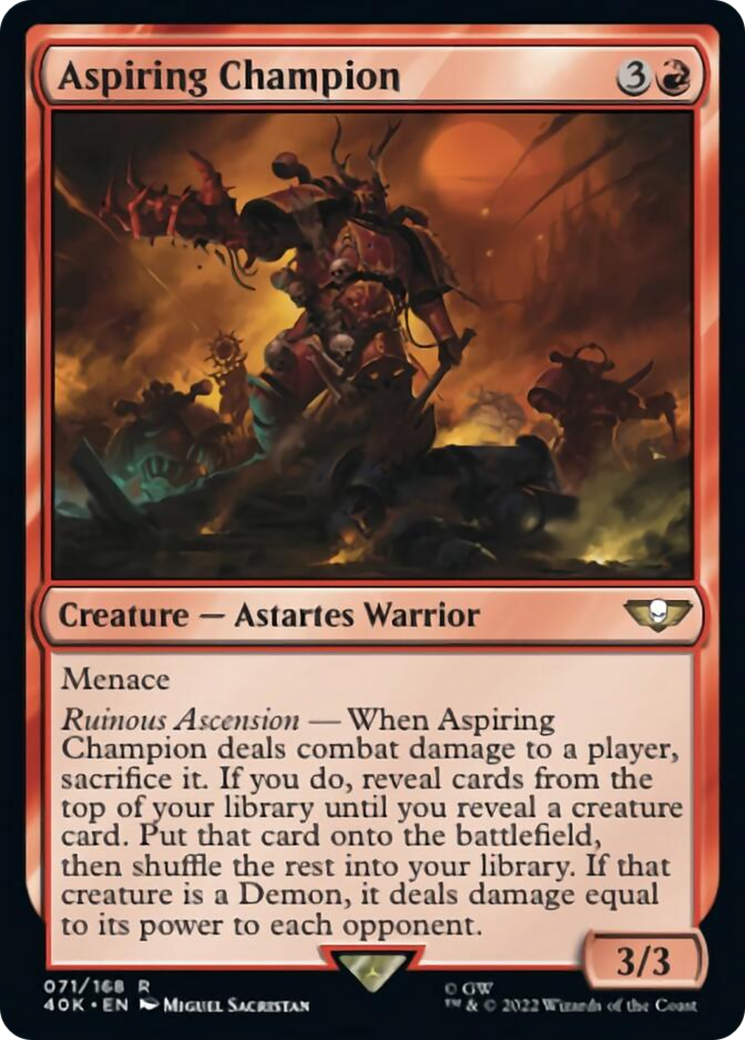 Aspiring Champion [Warhammer 40,000] | Jomio and Rueliete's Cards and Comics