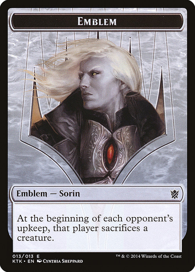 Sorin, Solemn Visitor Emblem [Khans of Tarkir Tokens] | Jomio and Rueliete's Cards and Comics