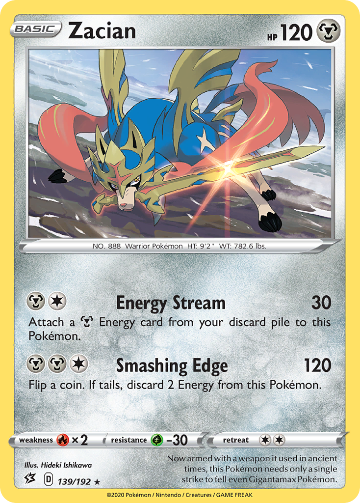 Zacian (139/192) [Sword & Shield: Rebel Clash] | Jomio and Rueliete's Cards and Comics