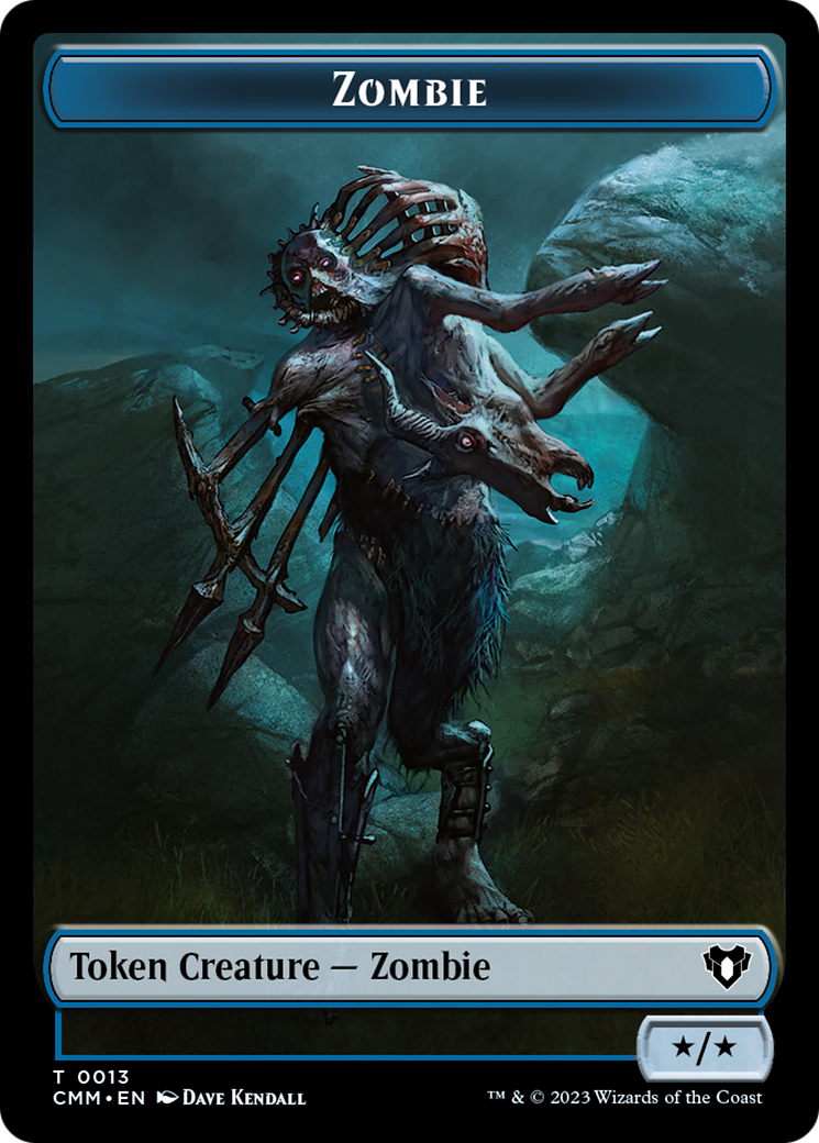 Zombie Token (13) [Commander Masters Tokens] | Jomio and Rueliete's Cards and Comics