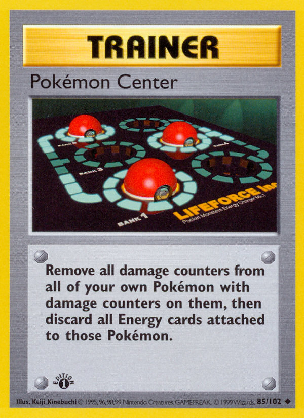 Pokemon Center (85/102) (Shadowless) [Base Set 1st Edition] | Jomio and Rueliete's Cards and Comics