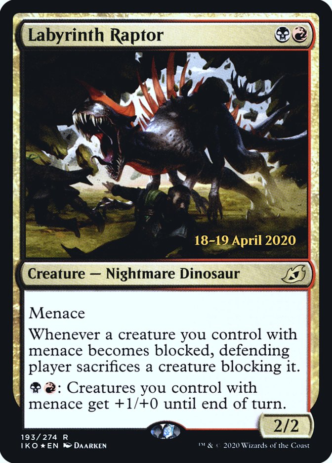 Labyrinth Raptor [Ikoria: Lair of Behemoths Prerelease Promos] | Jomio and Rueliete's Cards and Comics