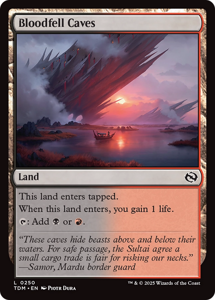 Bloodfell Caves [Tarkir: Dragonstorm] | Jomio and Rueliete's Cards and Comics