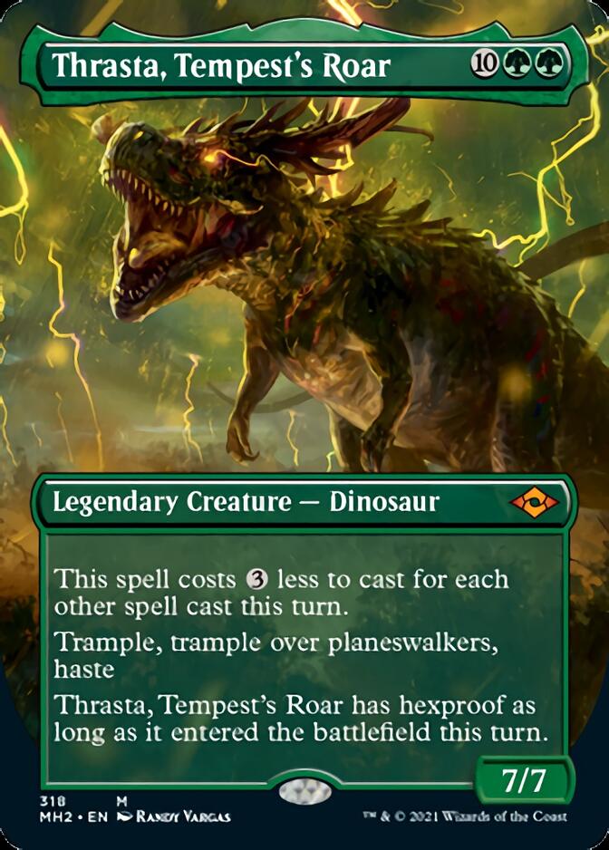 Thrasta, Tempest's Roar (Borderless Alternate Art) [Modern Horizons 2] | Jomio and Rueliete's Cards and Comics