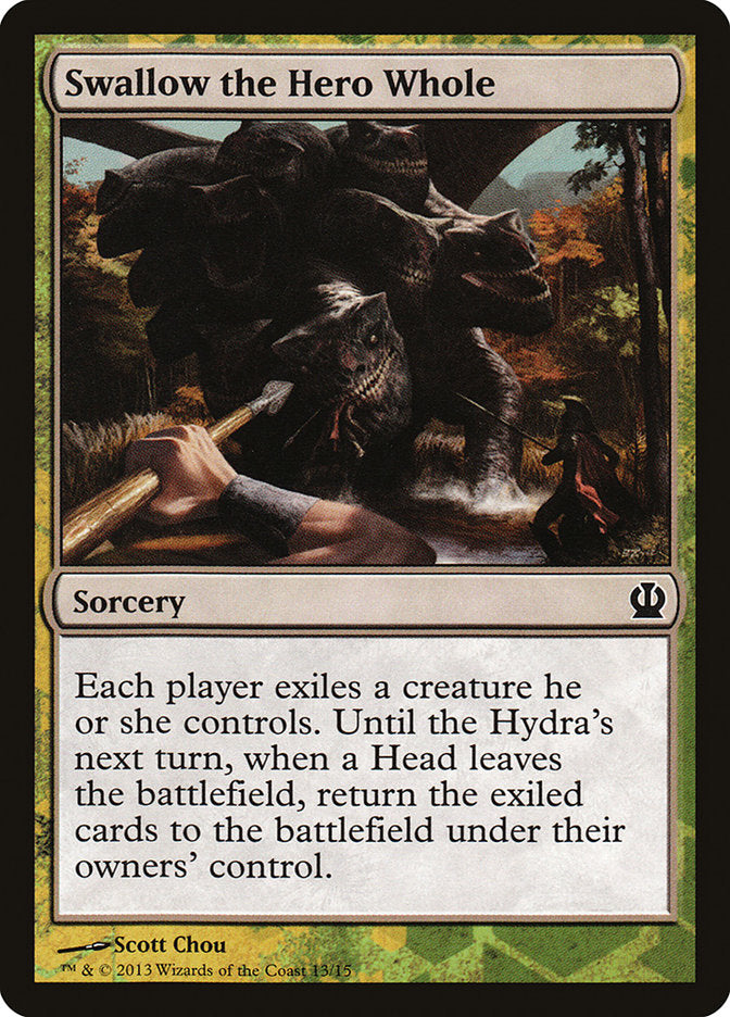 Swallow the Hero Whole [Theros Face the Hydra] | Jomio and Rueliete's Cards and Comics