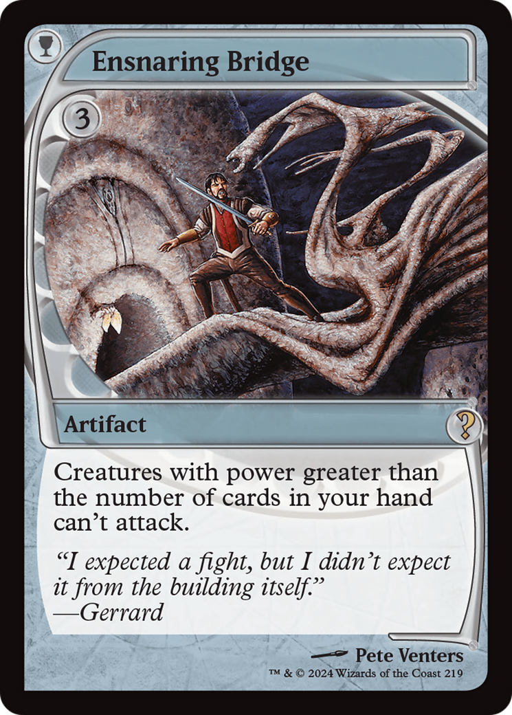Ensnaring Bridge (Future Sight) [Mystery Booster 2] | Jomio and Rueliete's Cards and Comics