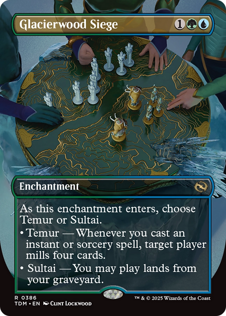 Glacierwood Siege (Borderless) [Tarkir: Dragonstorm] | Jomio and Rueliete's Cards and Comics