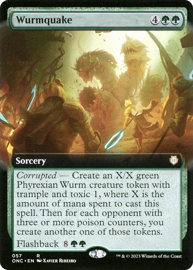 Wurmquake (Extended Art) [Phyrexia: All Will Be One Commander] | Jomio and Rueliete's Cards and Comics