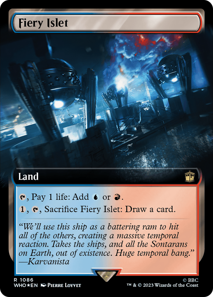 Fiery Islet (Extended Art) (Surge Foil) [Doctor Who] | Jomio and Rueliete's Cards and Comics
