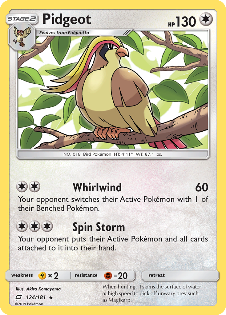 Pidgeot (124/181) [Sun & Moon: Team Up] | Jomio and Rueliete's Cards and Comics